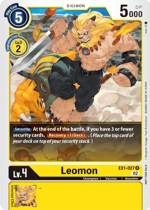 Leomon [EX1-027] (X Record Pre-Release Tournament) [X Record Pre-Release Promos] | Cracking-Singles