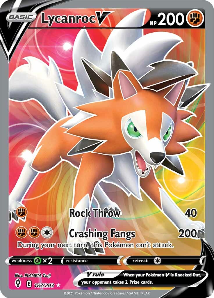 Lycanroc V (187/203) [Sword & Shield: Evolving Skies] | Cracking-Singles