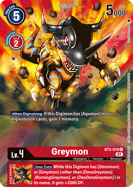 Greymon [BT5-010] (Premier Event) [Battle of Omni Promos] | Cracking-Singles