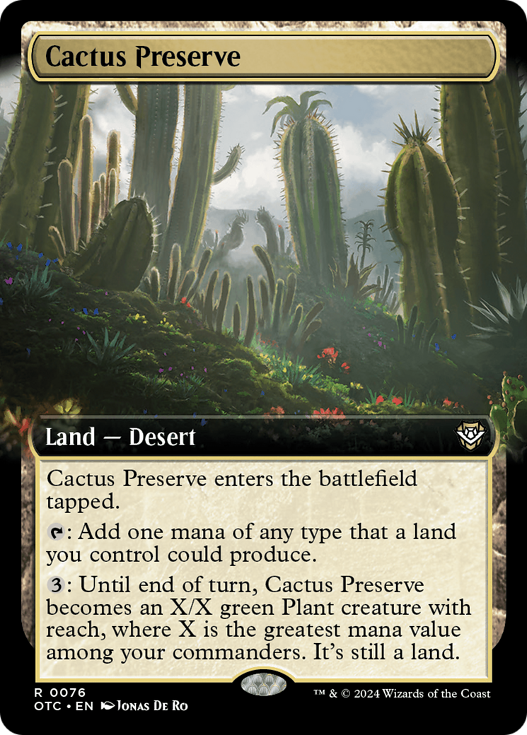 Cactus Preserve (Extended Art) [Outlaws of Thunder Junction Commander] | Cracking-Singles