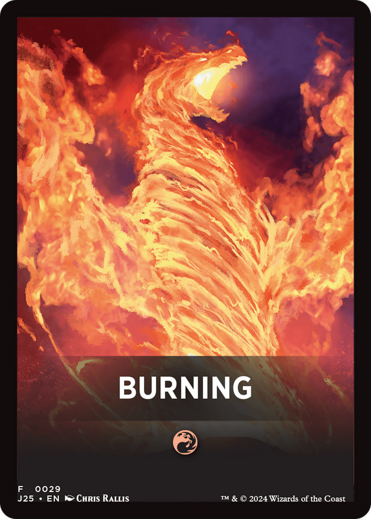 Burning Theme Card [Foundations Jumpstart Front Cards] | Cracking-Singles