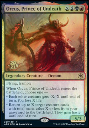 Orcus, Prince of Undeath [Dungeons & Dragons: Adventures in the Forgotten Realms Prerelease Promos] | Cracking-Singles