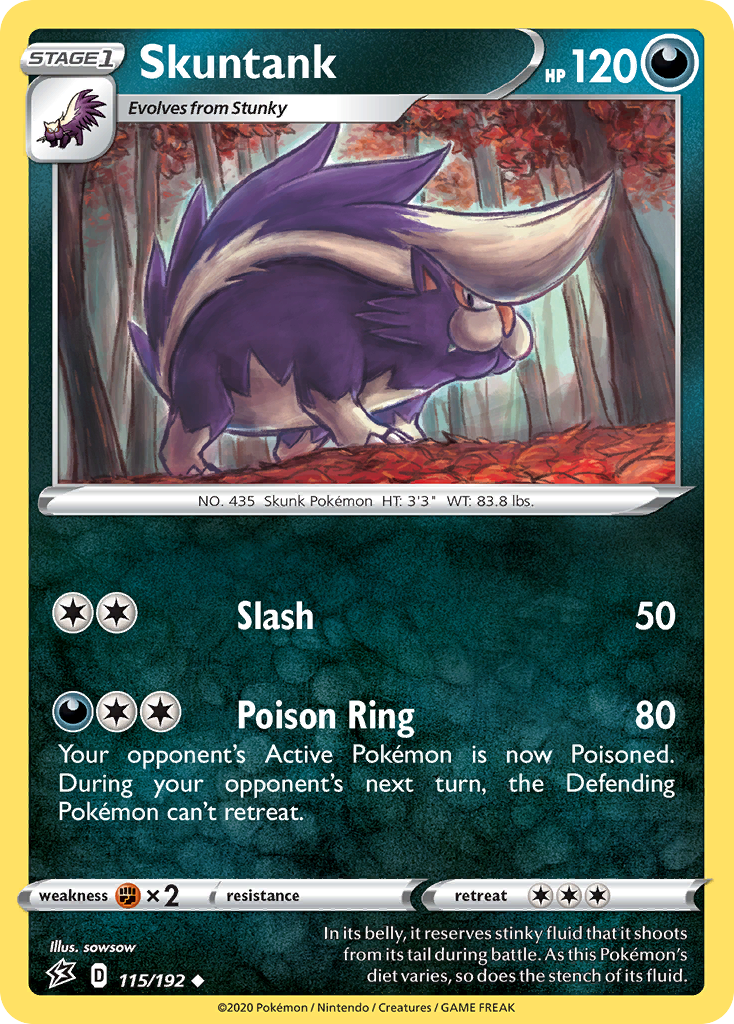 Skuntank (115/192) [Sword & Shield: Rebel Clash] | Cracking-Singles