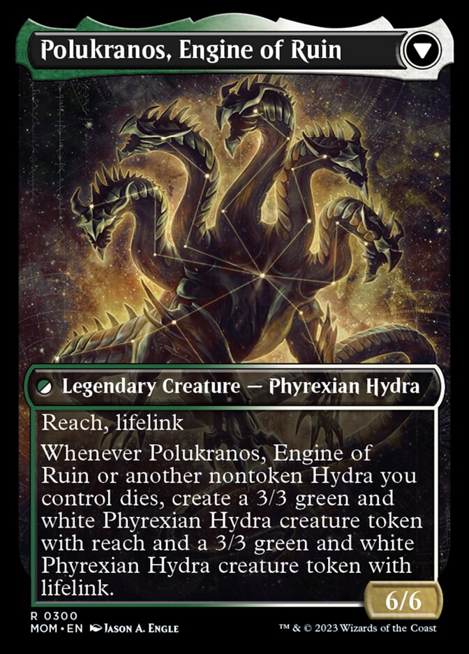 Polukranos Reborn // Polukranos, Engine of Ruin (Showcase Planar Booster Fun) [March of the Machine] | Cracking-Singles