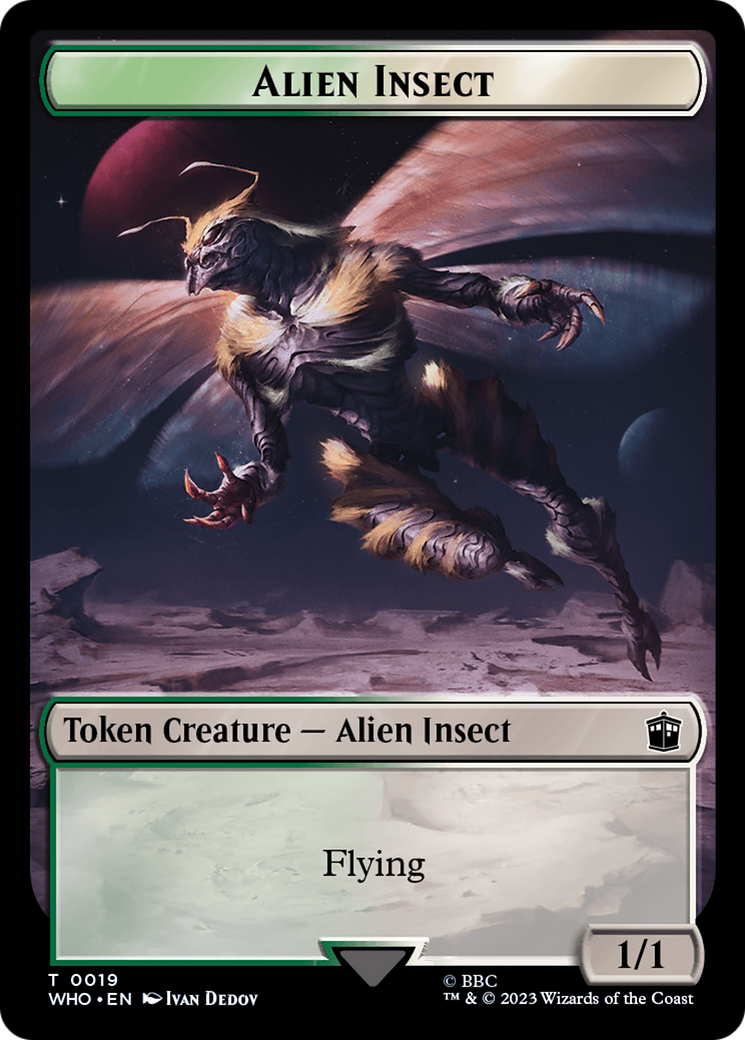 Mutant // Alien Insect Double-Sided Token [Doctor Who Tokens] | Cracking-Singles