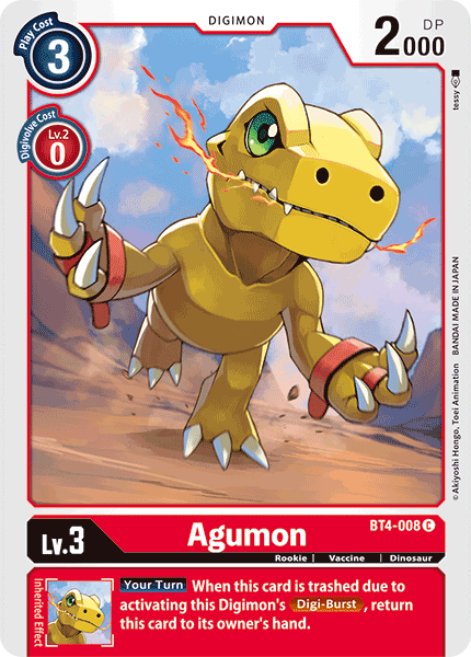 Agumon [BT4-008] [Great Legend] | Cracking-Singles