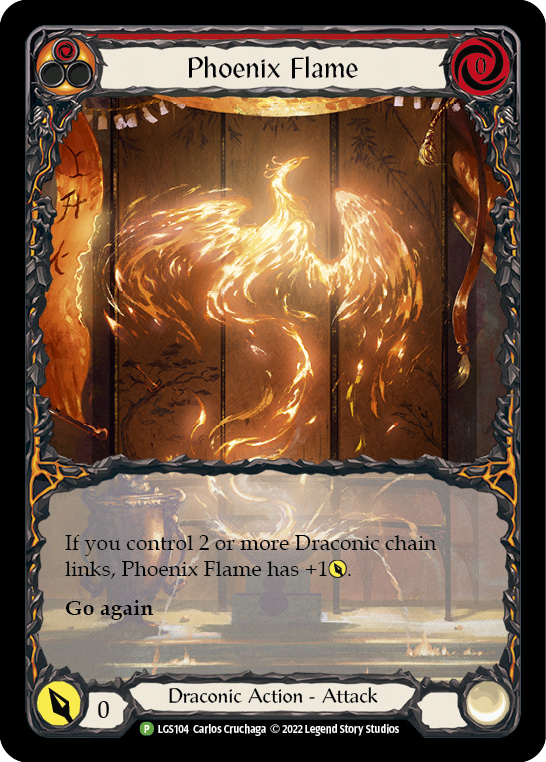 Phoenix Flame [LGS104] (Promo)  Rainbow Foil | Cracking-Singles