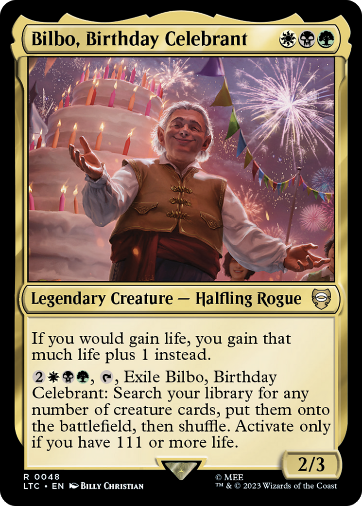 Bilbo, Birthday Celebrant [The Lord of the Rings: Tales of Middle-Earth Commander] | Cracking-Singles