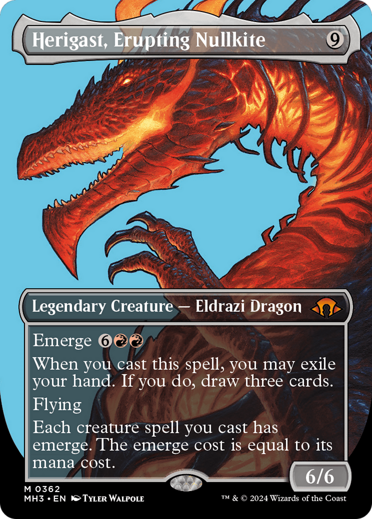 Herigast, Erupting Nullkite (Borderless) [Modern Horizons 3] | Cracking-Singles