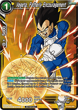 Vegeta, Fatherly Encouragement (Unison Warrior Series Boost Tournament Pack Vol. 7) (P-372) [Tournament Promotion Cards] | Cracking-Singles