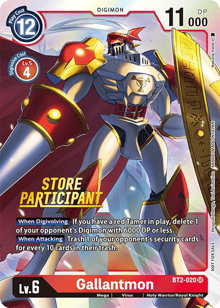 Gallantmon [BT2-020] (Store Participant) [Release Special Booster Promos] | Cracking-Singles