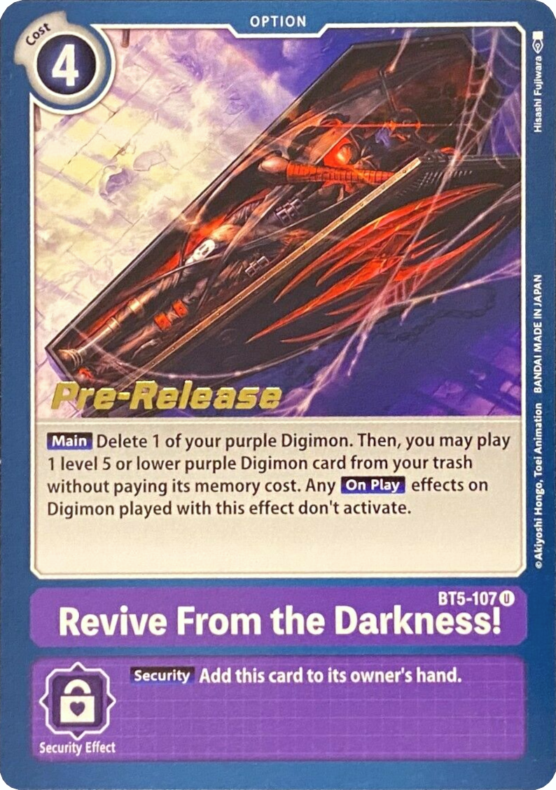 Revive From the Darkness! [BT5-107] [Battle of Omni Pre-Release Promos] | Cracking-Singles