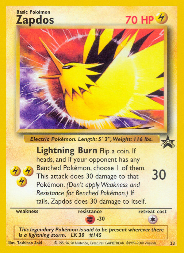 Zapdos (23) [Wizards of the Coast: Black Star Promos] | Cracking-Singles