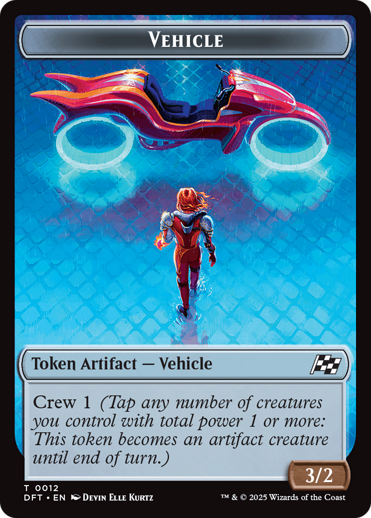 Vehicle // Pilot Double-Sided Token [Aetherdrift Tokens] | Cracking-Singles