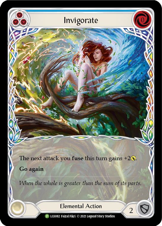 Invigorate (Blue) [LGS082] (Promo)  Rainbow Foil | Cracking-Singles