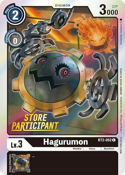 Hagurumon [BT2-052] (Store Participant) [Release Special Booster Promos] | Cracking-Singles