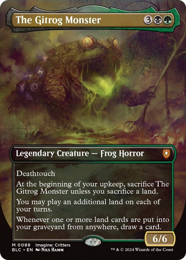 The Gitrog Monster (Borderless) [Bloomburrow Commander] | Cracking-Singles