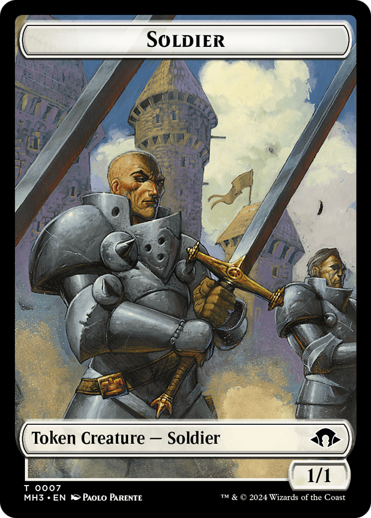 Eldrazi Spawn // Soldier Double-Sided Token [Modern Horizons 3 Tokens] | Cracking-Singles