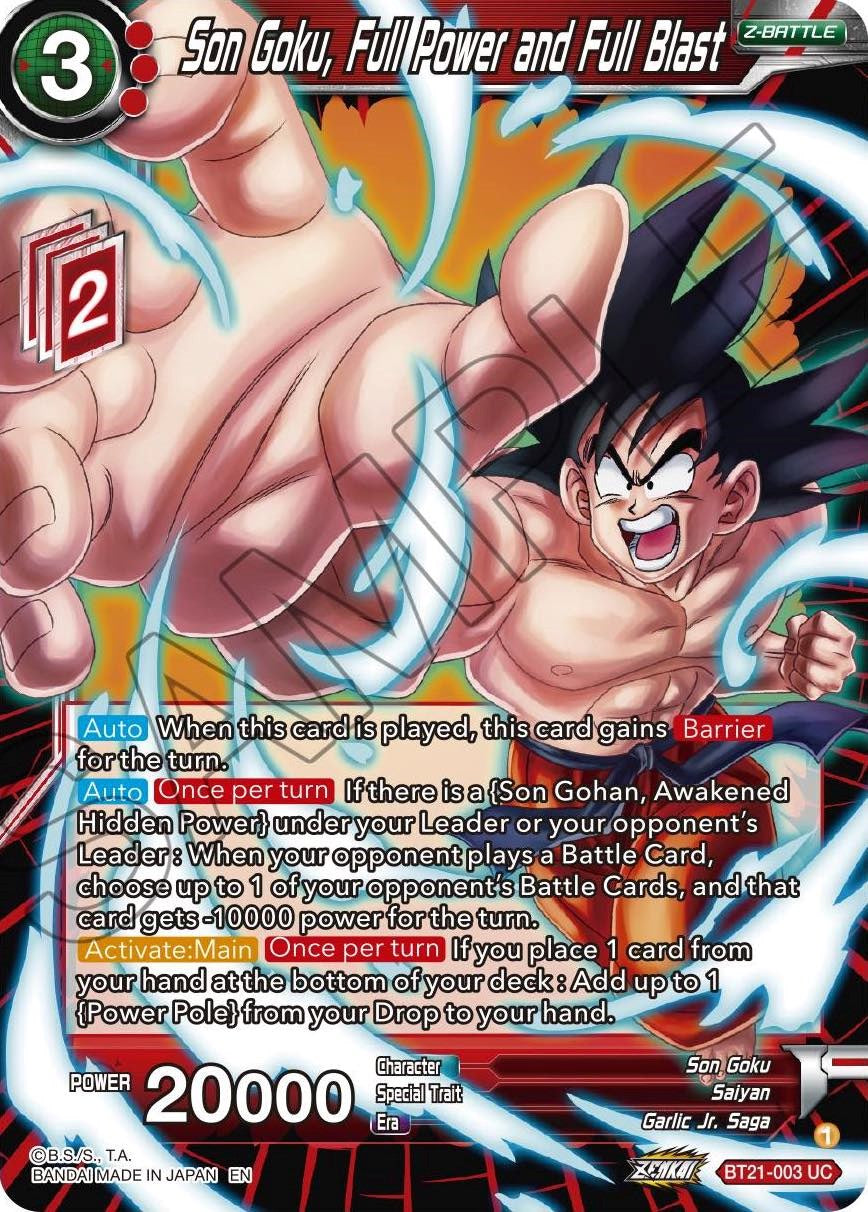 Son Goku, Full Power and Full Blast (BT21-003) [Wild Resurgence] | Cracking-Singles