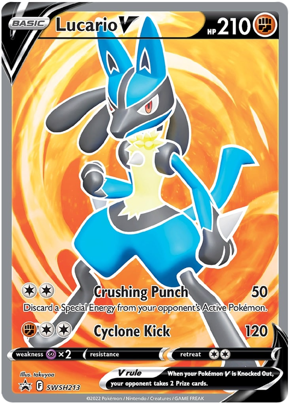 Lucario V (SWSH213) [Sword & Shield: Black Star Promos] | Cracking-Singles