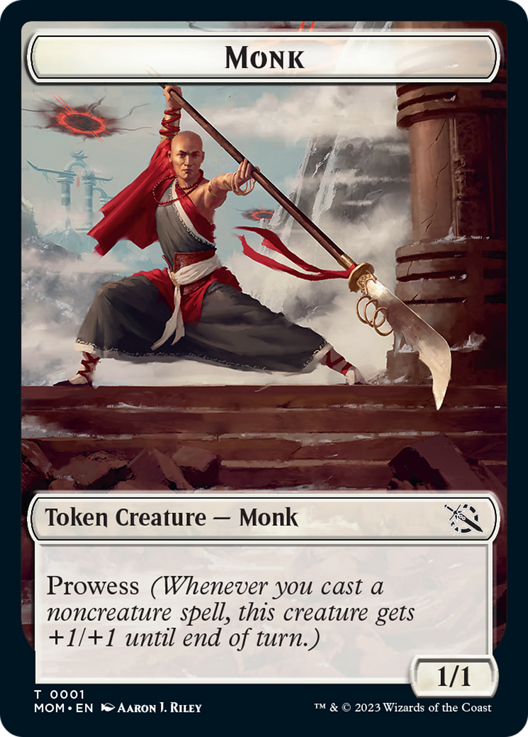 Monk // Zombie Double-Sided Token [March of the Machine Tokens] | Cracking-Singles