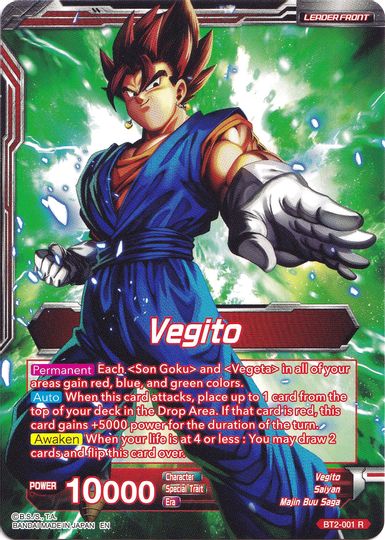 Vegito // Fusion Warrior Super Saiyan Vegito (Collector's Selection Vol. 1) (BT2-001) [Promotion Cards] | Cracking-Singles