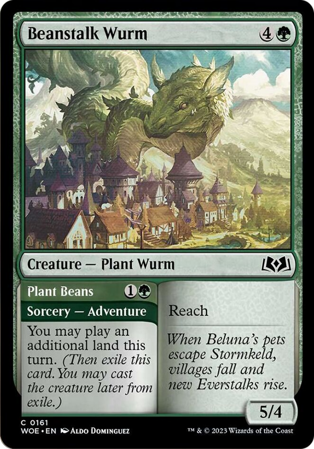 Beanstalk Wurm // Plant Beans [Wilds of Eldraine] | Cracking-Singles