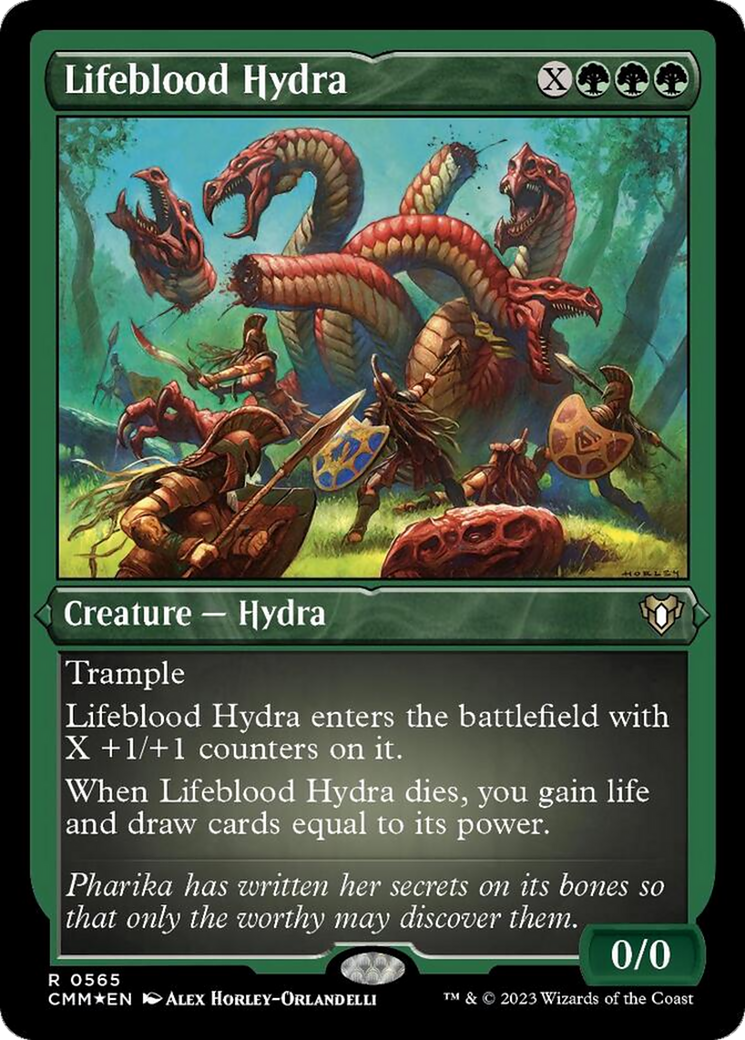 Lifeblood Hydra (Foil Etched) [Commander Masters] | Cracking-Singles