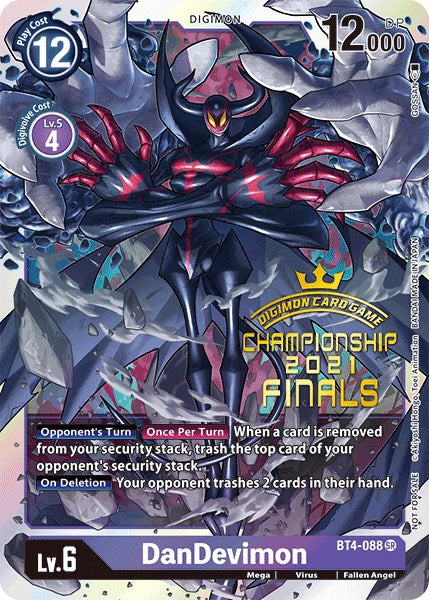 DanDevimon [BT4-088] (2021 Championship Finals Event Pack Alt-Art Gold Stamp Set) [Great Legend Promos] | Cracking-Singles