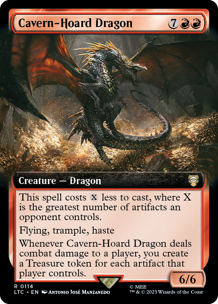 Cavern-Hoard Dragon (Extended Art) [The Lord of the Rings: Tales of Middle-Earth Commander] | Cracking-Singles