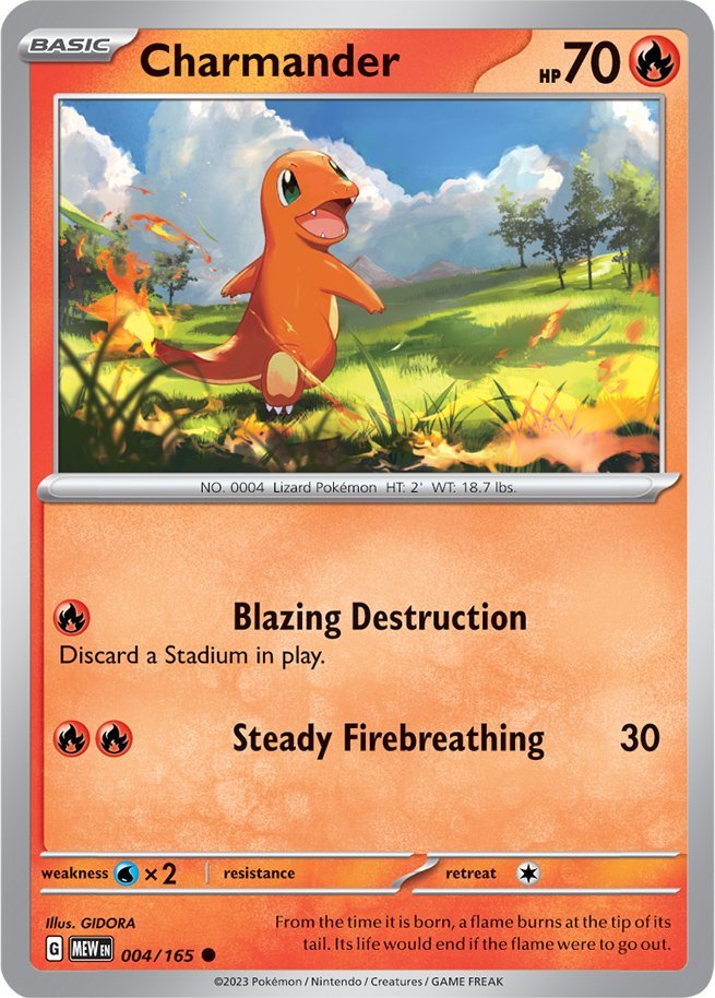 Charmander (004/165) [Scarlet & Violet: 151] | Cracking-Singles