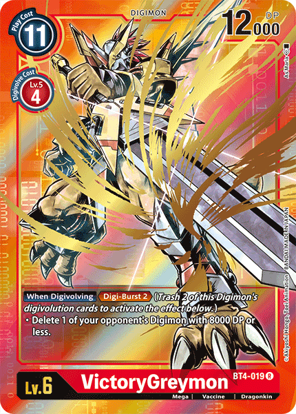 VictoryGreymon [BT4-019] (Alternate Art) [Great Legend] | Cracking-Singles