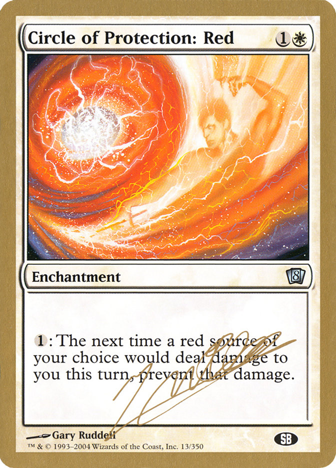 Circle of Protection: Red (Julien Nuijten) (SB) [World Championship Decks 2004] | Cracking-Singles