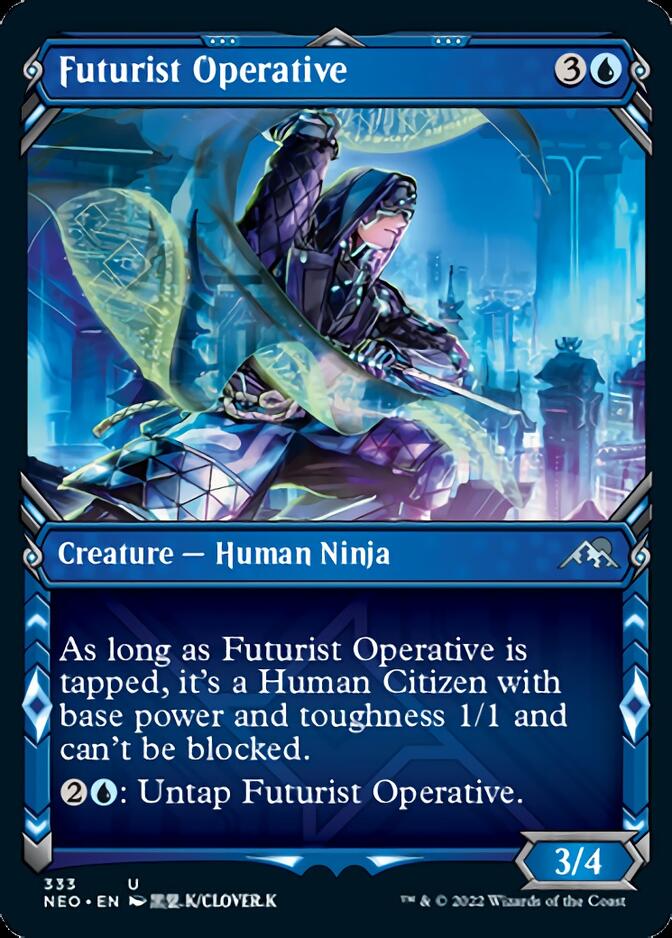 Futurist Operative (Showcase Ninja) [Kamigawa: Neon Dynasty] | Cracking-Singles