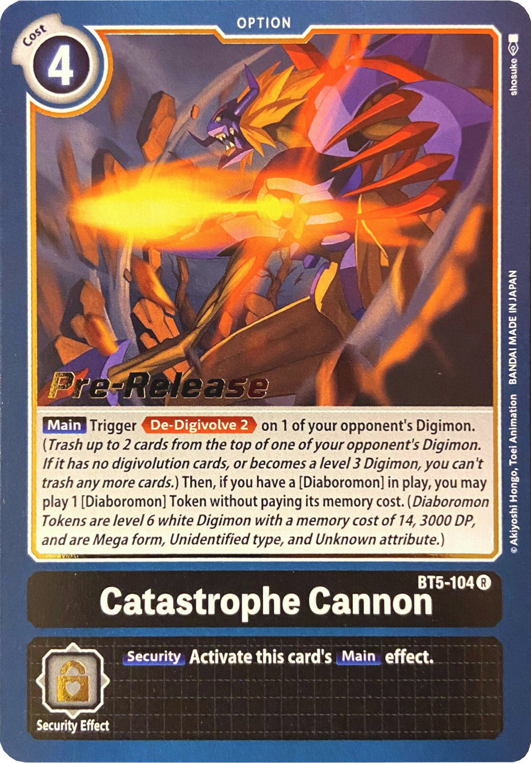 Catastrophe Cannon [BT5-104] [Battle of Omni Pre-Release Promos] | Cracking-Singles