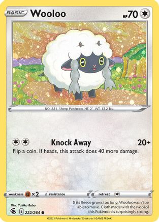 Wooloo (222/264) (Cosmos Holo) [Sword & Shield: Fusion Strike] | Cracking-Singles