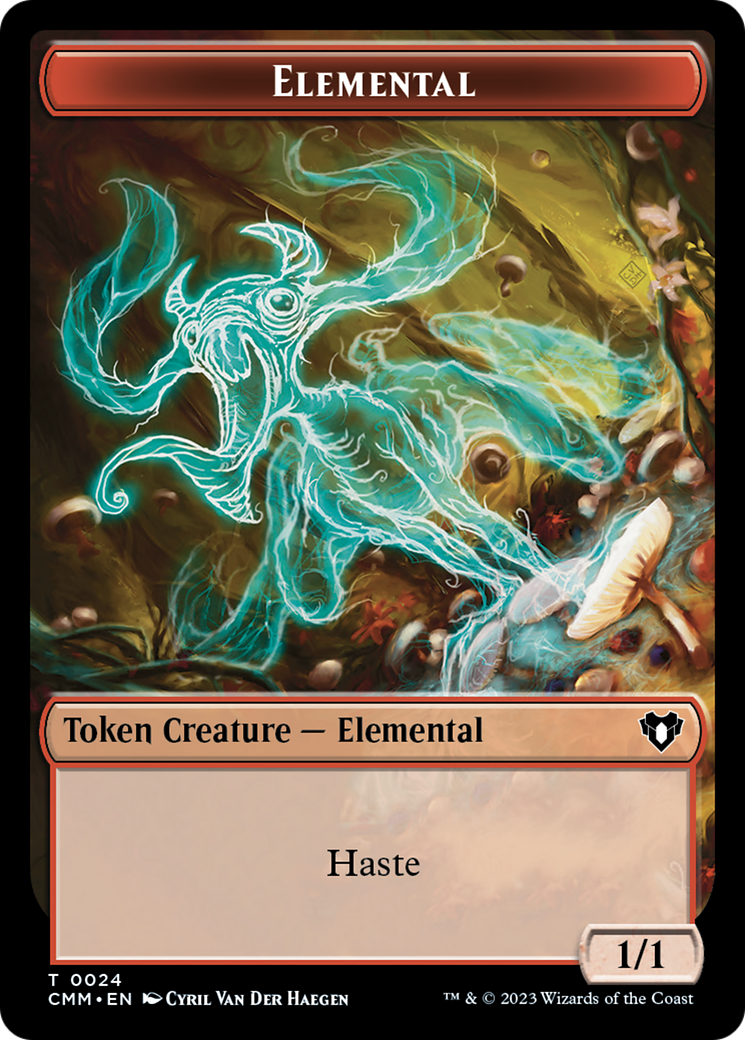 Elemental (0024) // Elf Druid Double-Sided Token [Commander Masters Tokens] | Cracking-Singles