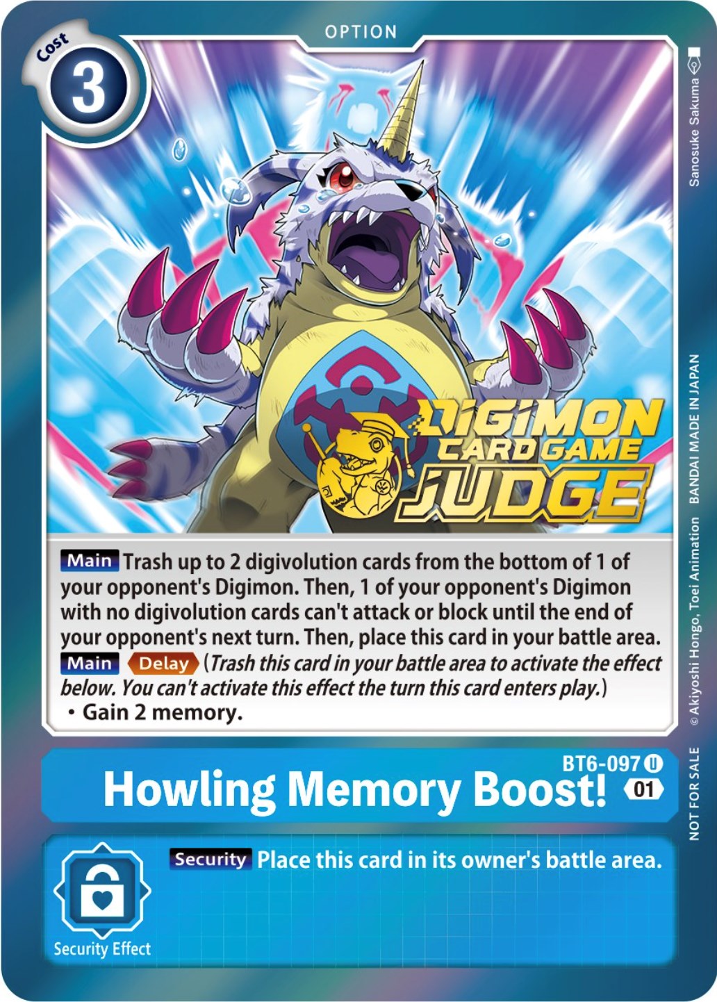 Howling Memory Boost! [BT6-097] (Judge Pack 3) [Double Diamond Promos] | Cracking-Singles