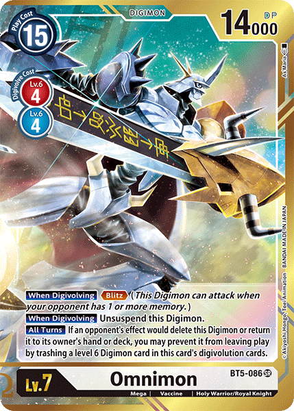 Omnimon [BT5-086] (Alternate Art - As'Maria) [Battle of Omni] | Cracking-Singles