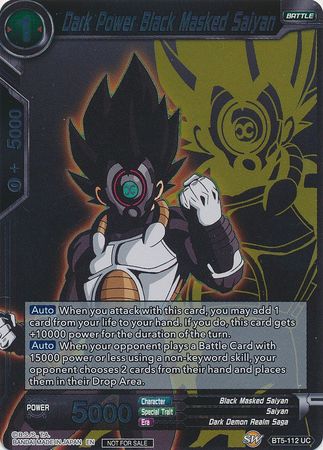 Dark Power Black Masked Saiyan (Event Pack 3 - 2019) (BT5-112_PR) [Promotion Cards] | Cracking-Singles