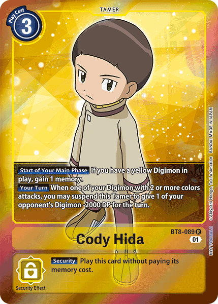 Cody Hida [BT8-089] (Alternative Art - Box Topper) [New Awakening] | Cracking-Singles