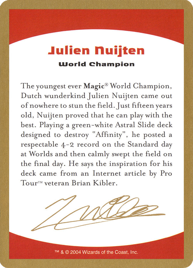 Julien Nuijten Bio [World Championship Decks 2004] | Cracking-Singles