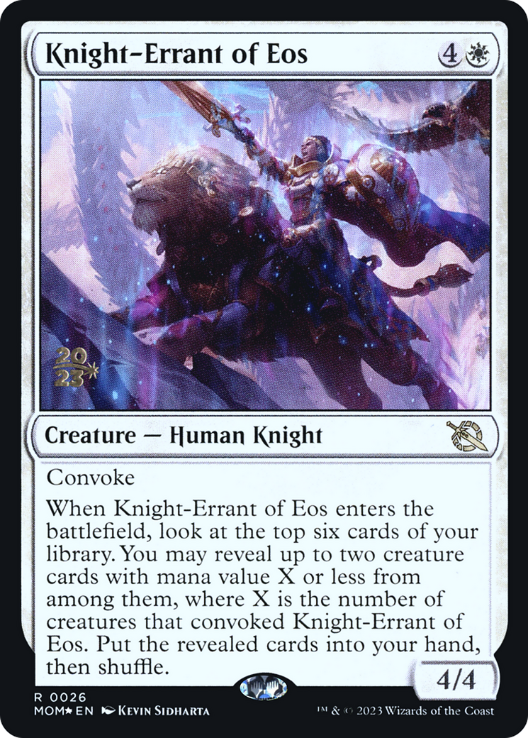 Knight-Errant of Eos [March of the Machine Prerelease Promos] | Cracking-Singles