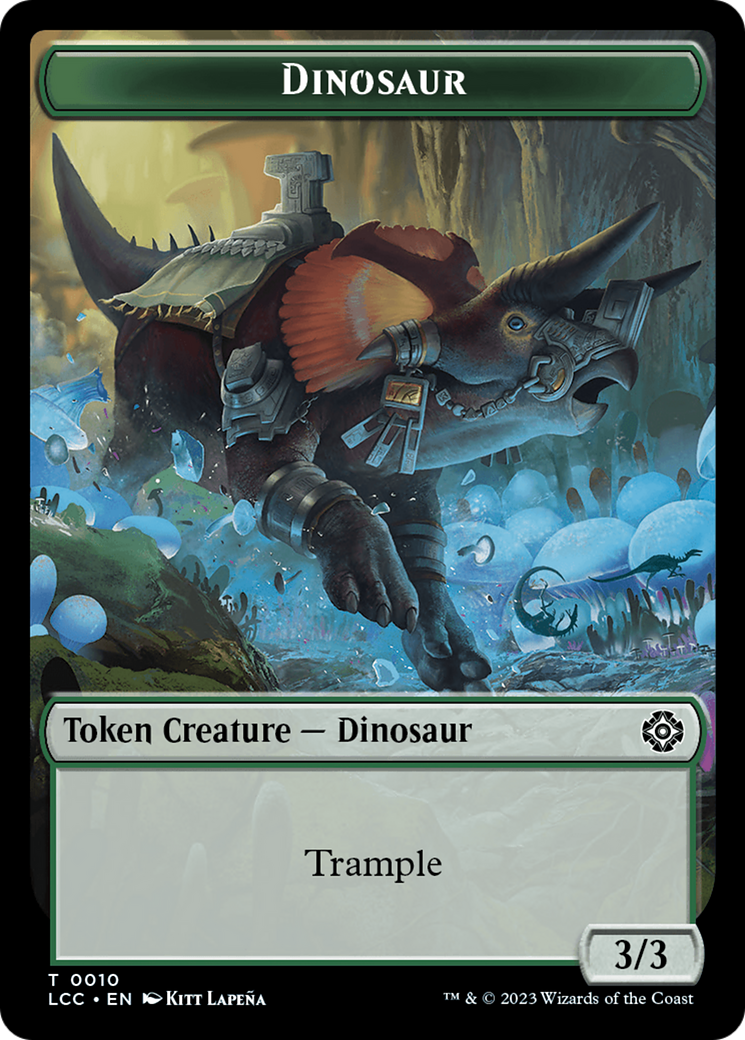 Dinosaur Beast // Dinosaur Double-Sided Token [The Lost Caverns of Ixalan Commander Tokens] | Cracking-Singles