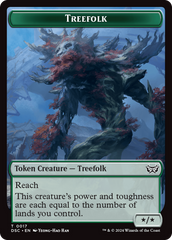 Treefolk // Spider Double-Sided Token [Duskmourn: House of Horror Commander Tokens] | Cracking-Singles