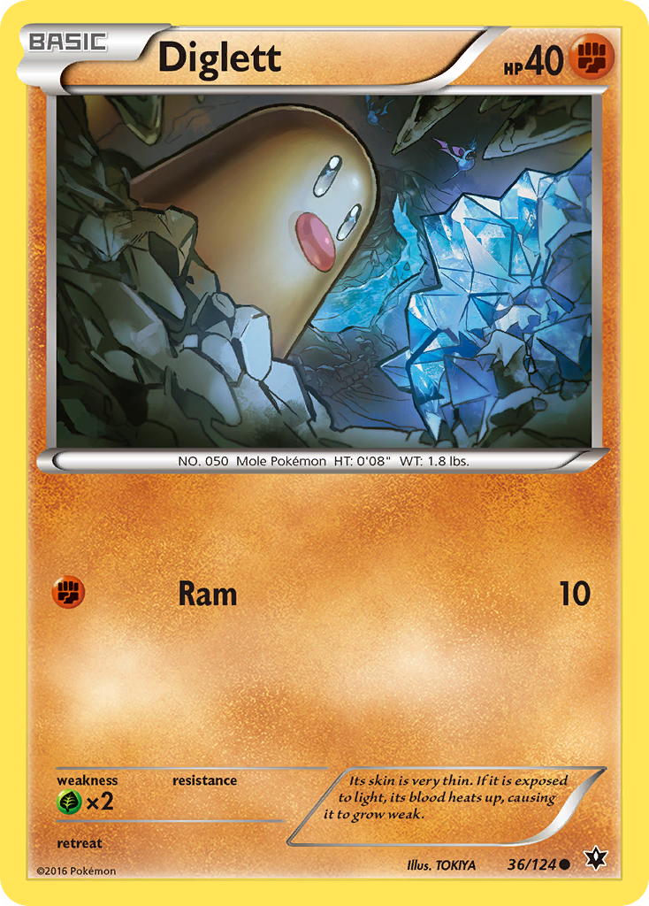 Diglett (36/124) [XY: Fates Collide] | Cracking-Singles