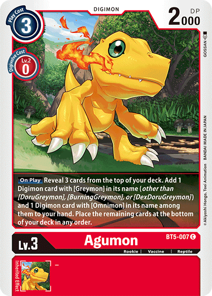 Agumon [BT5-007] [Battle of Omni] | Cracking-Singles