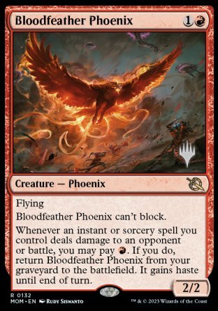 Bloodfeather Phoenix (Promo Pack) [March of the Machine Promos] | Cracking-Singles