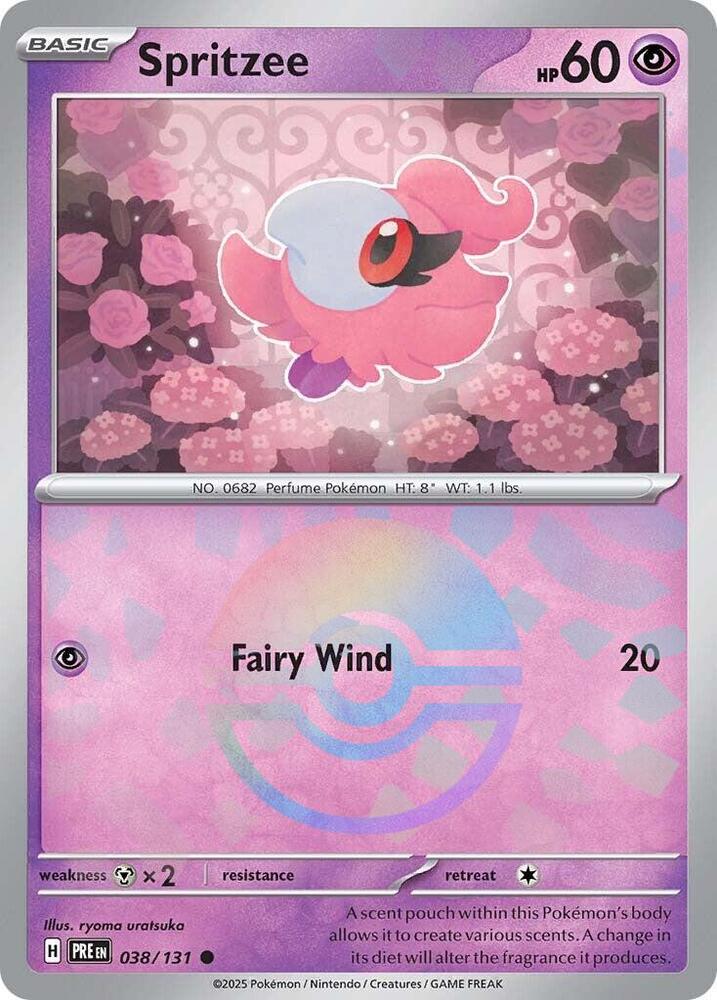 Spritzee (038/131) (Poke Ball Pattern) [Scarlet & Violet: Prismatic Evolutions] | Cracking-Singles