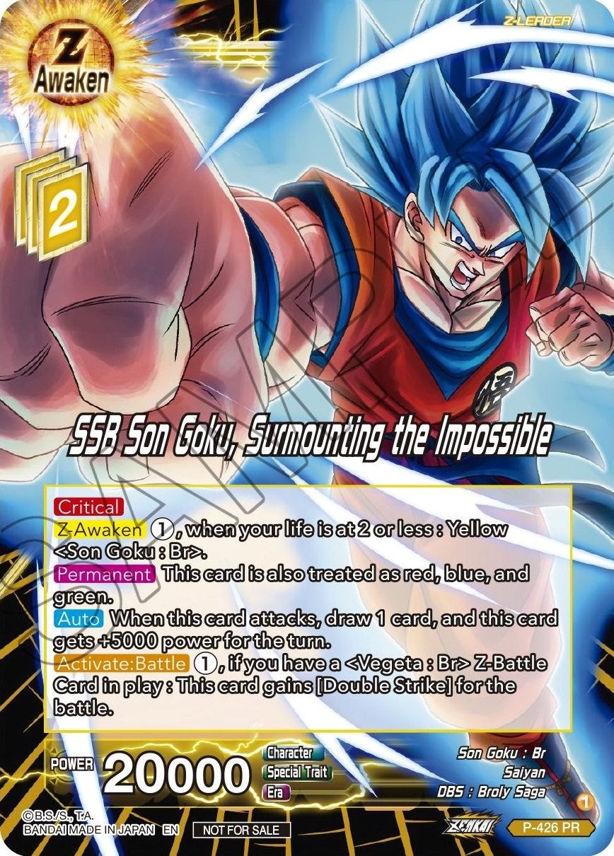 SSB Son Goku, Surmounting the Impossible (P-426) [Promotion Cards] | Cracking-Singles